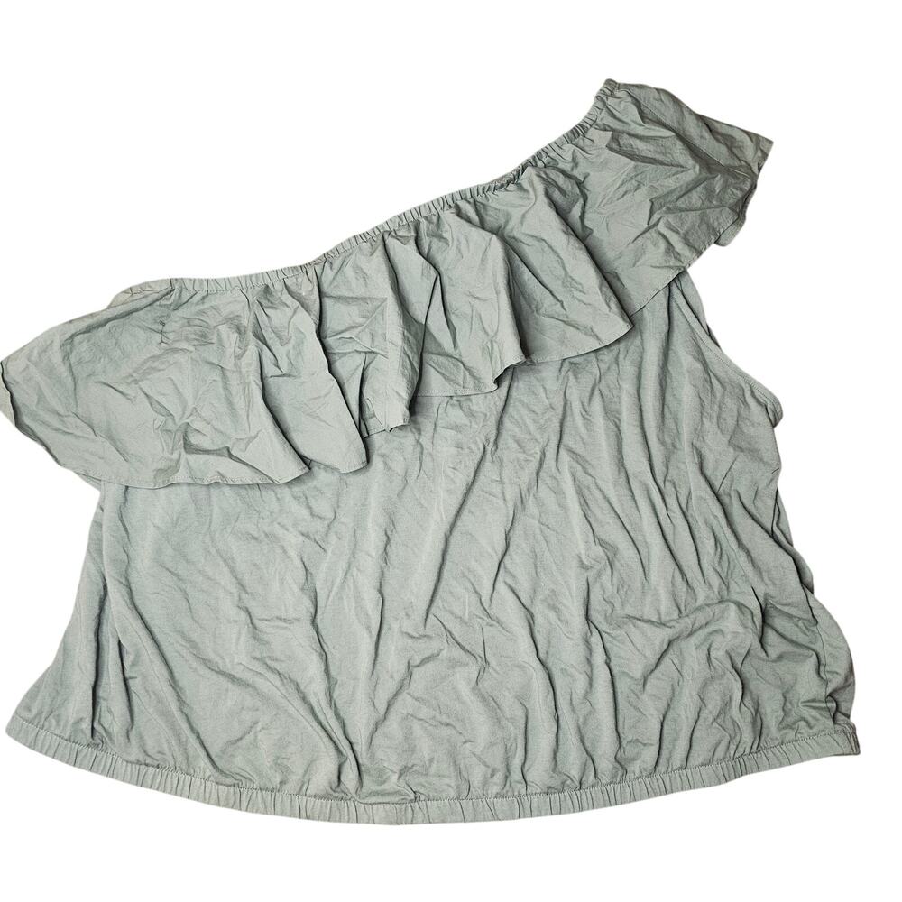 A New Day Top Womens One Shoulder Ruffle Shirt Plus Size 3x (782)